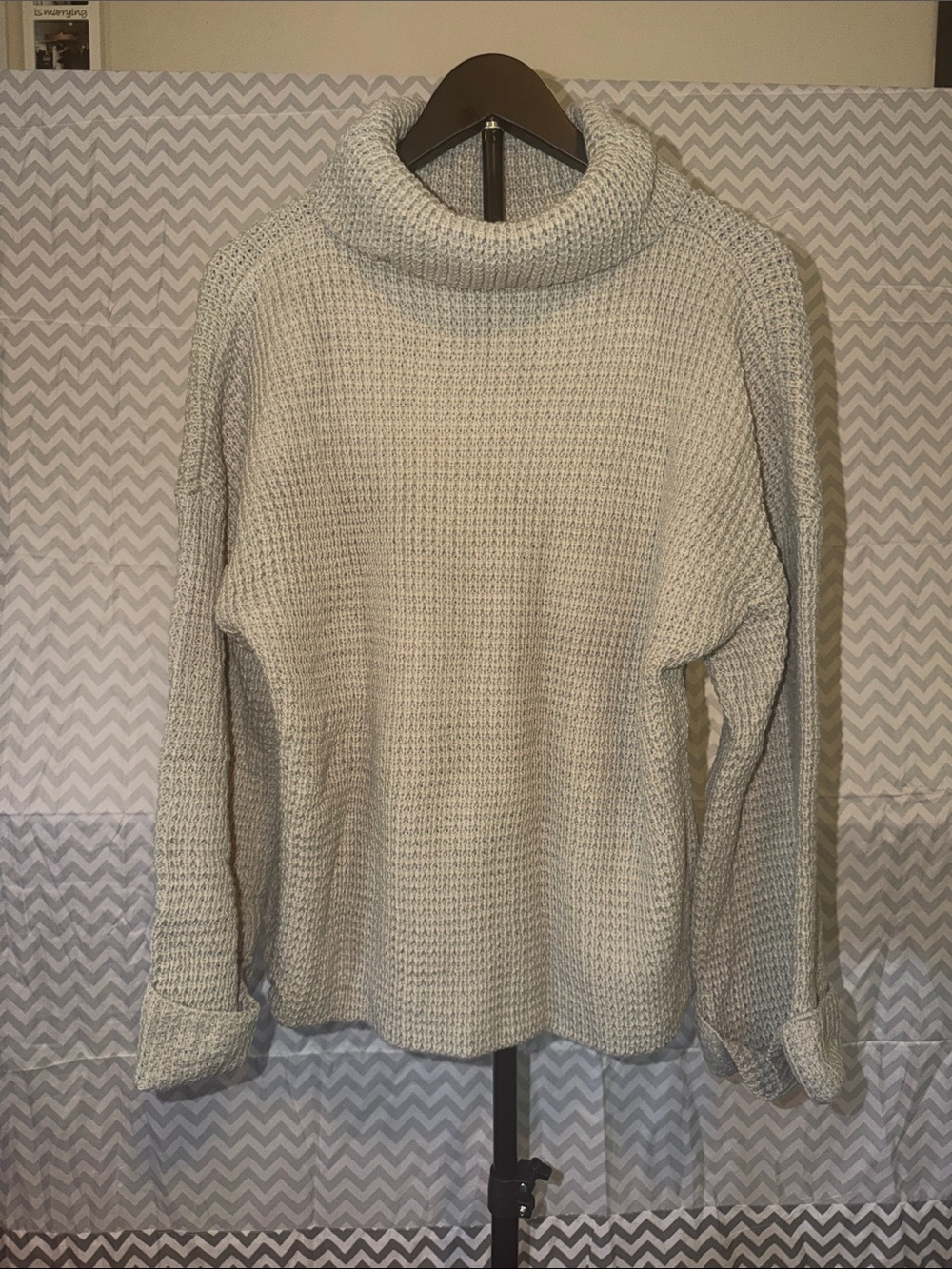 Cozy Grey Turtleneck Sweater for Women
